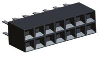 5-534998-7 TE Connectivity AMPMODU MOD IV Series Straight Through Hole Mount PCB Socket, 14-Contact, 2-Row, 2.54mm Pitch, Solder