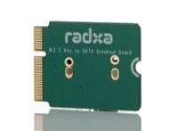 ra013 Okdo M.2 E Key to SATA Breakout Board for ROCK Single Board Computer