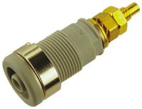 972354106 Hirschmann Test & Measurement Grey Female Banana Socket, 4 mm Connector, Solder Termination, 32A, 1000V ac/dc, Gold
