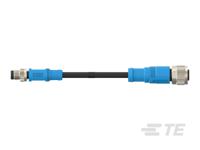 t4052117004-001 TE Connectivity Male 4 way M8 to Female 4 way M12 Sensor Actuator Cable, 500 mm