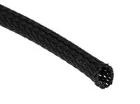 408-209 RS PRO Expandable Braided PET Black Cable Sleeve, 10mm Diameter, 5m Length