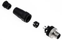 xzcc12mdm50b Telemecanique Sensors Circular Connector, 5 Contacts, Cable Mount, M12 Connector, Plug, Male, IP67, XZCC Series