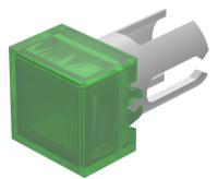 19-9515 EAO Green Square Push Button Lens for Use with Push Button