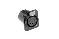 ac5fdzb Amphenol Industrial Chassis Mount XLR Connector, Female, IP40, 133 V, 5 Way, Silver Plating