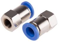916-0757 RS PRO Straight Threaded Adaptor, R 1/8 Female to Push In 10 mm, Threaded-to-Tube Connection Style
