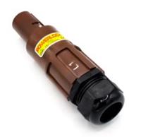 nldft-1-bn-l-s120-m40a ITT Cannon, Veam Powerlock Brown Cable Mount Industrial Power Socket, Rated At 400A, 1.0 kV