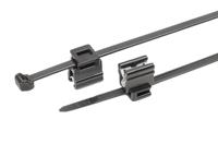 150-76079-t50rosec4b-pa66hspa66hirhs-bk HellermannTyton Self Adhesive Black Cable Tie Mount 4.6 mm x 200mm, 1.2mm Max. Cable Tie Width