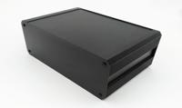 188-1278 RS PRO Black Extruded Aluminium Heat Sink Case, IP40, Black Lid, 400 x 300 x 130mm