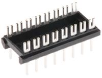 16-600-10 Aries Electronics 2.54mm Pitch 16 Way,Through Hole Mount IC Dip Header, Tin over Nickel, 2A