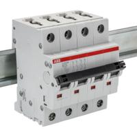 2cds274001r0255-s204m-b25 ABB System Pro M Compact S200M MCB, 4P, 25A Curve B, 400V AC, 15 kA Breaking Capacity