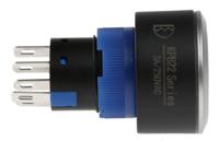 175-8299 RS PRO Illuminated Push Button Switch, Momentary, Panel Mount, 22.2mm Cutout, SPDT, White LED, 250V ac, IP65