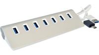 ex-1137 Exsys 7 Port USB 3.0 USB C  Hub, USB Bus Powered, 160 x 55 x 30mm