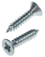 546-5525 RS PRO Bright Zinc Plated Steel Countersunk Head Self Tapping Screw, N°8 x 3/4in Long 19mm Long