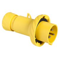 pkx16m713 Schneider Electric, PratiKa IP67 Yellow Panel Mount 2P + E Industrial Power Plug, Rated At 16A, 100 → 130 V No