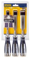 10503421 Irwin 5 Piece Steel Wood Chisel Set, 1.0 in, 1/2 in, 1/4 in, 3/4 in, 3/8 in Blade Width