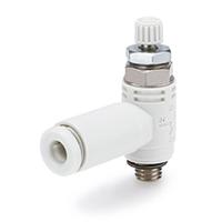 asv220f-m5-06 SMC ASV Series Threaded Speed Exhaust Controller, M5 x 0.8 Inlet Port x 6mm Tube Outlet Port