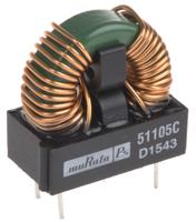 51105c Murata 1 mH Common Mode Choke, Max SRF:100MHz, 3.3A Idc, 38mΩ Rdc, 5100