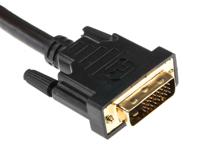 182-8567 RS PRO, Male DVI-D Dual Link to Male DVI-D Dual Link  Cable, 5mBlack sheathFoil shielding