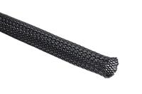170-80150-hlb15-pet-bk HellermannTyton Expandable Braided PET Black Cable Sleeve, 15mm Diameter, 10m Length, Helagaine HLB Series
