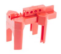 800110 Brady Red 4-Lock Ultra-tough Polypropylene Ball Valve Lockout, 7.95mm Shackle, 31.75mm Attachment