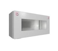 1610000 Rittal KX Series Sheet Steel Wall Box, IP65, Viewing Window, 200 mm x 400 mm x 155mm