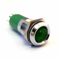 192a0255 CML Innovative Technologies 192AX25X Series Green Panel Mount Indicator, 12V ac/dc, 14mm Mounting Hole Size, IP67