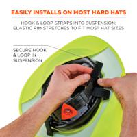 12640 Ergodyne 6660 Lime Hard Hat, Ventilated