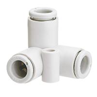 kq2d04-00a SMC KQ2 Series Delta Union Tube-to-Tube Adaptor, Push In 4 mm to Push In 4 mm, Tube-to-Tube Connection Style
