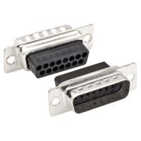 cp15m L-Com C&P 15 Way Through Hole D-sub Connector Plug, 2.77mm Pitch, with Boardlocks, Screw Locks
