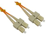 284-6896 RS PRO SC to SC Duplex Multi Mode OM2 Fibre Optic Cable, 3mm, Orange, 1m