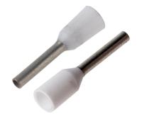 gtr075-8 JST, GTR Insulated Crimp Bootlace Ferrule, 8mm Pin Length, 1.2mm Pin Diameter, 0.75mm² Wire Size, White