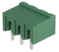 874-4884 RS PRO, 5.0mm Pitch, 3 Way, Right Angle, Pluggable Terminal Block, Header, Through Hole, Solder Termination