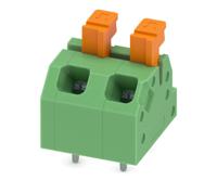 1864435 Phoenix Contact SPTAF 1/ 2-5.0-LL Series PCB Terminal Block, 2-Contact, 5mm Pitch, Through Hole Mount, 2-Row