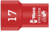 05004961001 Wera 3/8 in Drive 17mm Insulated Standard Socket, 6 point, VDE/1000V, 46 mm Overall Length