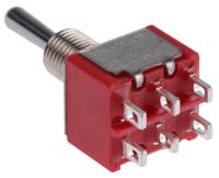 734-7053 RS PRO Toggle Switch, Panel Mount, On-On-On, DPDT, Solder Terminal