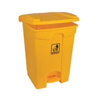 101709y Robert Scott 45L Polypropylene Pedal Bin 45L Yellow Pedal Polypropylene Waste Bin