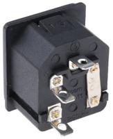 811-7204 RS PRO C14 Snap-In IEC Connector Male, 10A, 250 V, Fuse Size 5 x 20mm