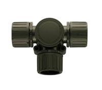 fpa34tb Flexicon T Piece, Conduit Fitting, 34mm Nominal Size, 28mm, Nylon, Black