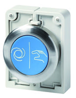 182967-m30c-fd-b-x217 Eaton RMQ Titan M30 Series Push Button, Momentary, 30.5mm Cutout, IP66, IP67, IP69K