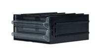 280-6432 RS PRO 2 Drawer Unit, Polystyrene, 112mm x 56mm x 133mm, Black, Transparent