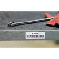 m4-47-483 Brady B-483A on Black on White Label, 25.40 mm Width