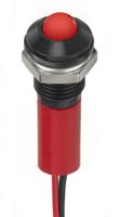 249-4332 RS PRO Red Panel Mount Indicator, 12V dc, 8mm Mounting Hole Size, Lead Wires Termination, IP67