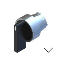 238-3926 RS PRO 2 Position Selector Switch Head, 22.5mm Cutout, Black Handle