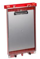 permit-display-case-brady-branded Brady Red 1-Lock Plastic Group Lockout & Permit Control, 6.60mm Shackle