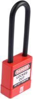 175-1183 RS PRO Red 1-Lock ABS, Steel, PVC Safety Lockout Padlocks, 6mm Shackle, 46mm Attachment