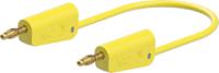 641033-05024 Staubli Test lead, 19A, 30V ac, Yellow, 500mm Lead Length