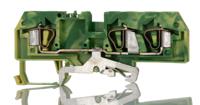 282-687 WAGO  282 Series Green/Yellow, 6mm², Single-Level, Cage Clamp Termination