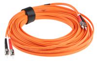 738-8492 RS PRO ST to ST Duplex Multi Mode OM1 Fibre Optic Cable, 62.5/125μm, Orange, 20m