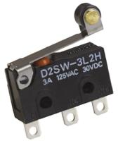 d2sw-3l2h Omron Roller Lever Micro Switch, Solder Terminal, 3 A @ 30 V dc, SPDT, IP67