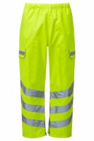 p206-s PULSAR P206 Yellow Hi Vis Trouser Waterproof 30 to 33 in S